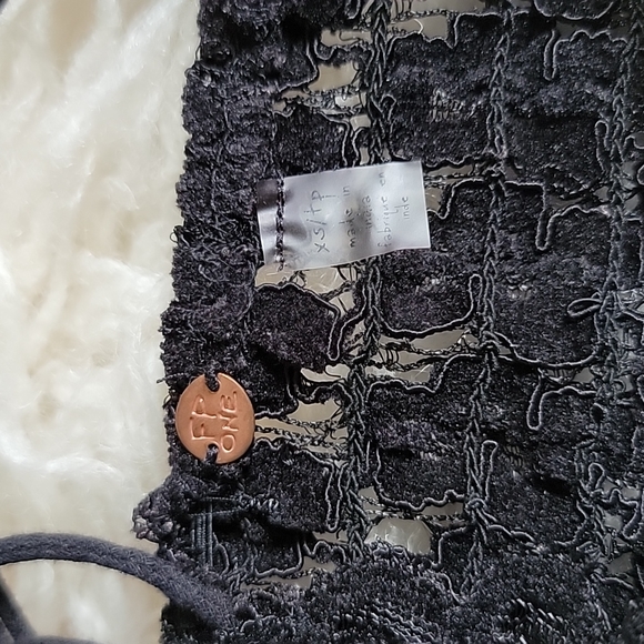 NEW! Free People Intimately Fp Celine Longline Lace Bralette Black - Picture 7 of 9